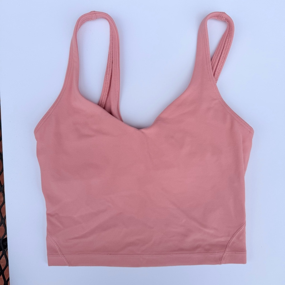 Lululemon Athletica Align Tank Blush Pink Crop Top Yoga Pilates Workout Size 4